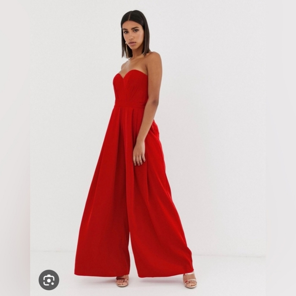 Bariano Australia Elegant Red Strapless Jumpsuit US4